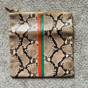 Clare V. Snapkeprint fold over clutch
